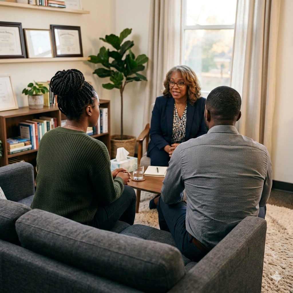 couple in therapy session